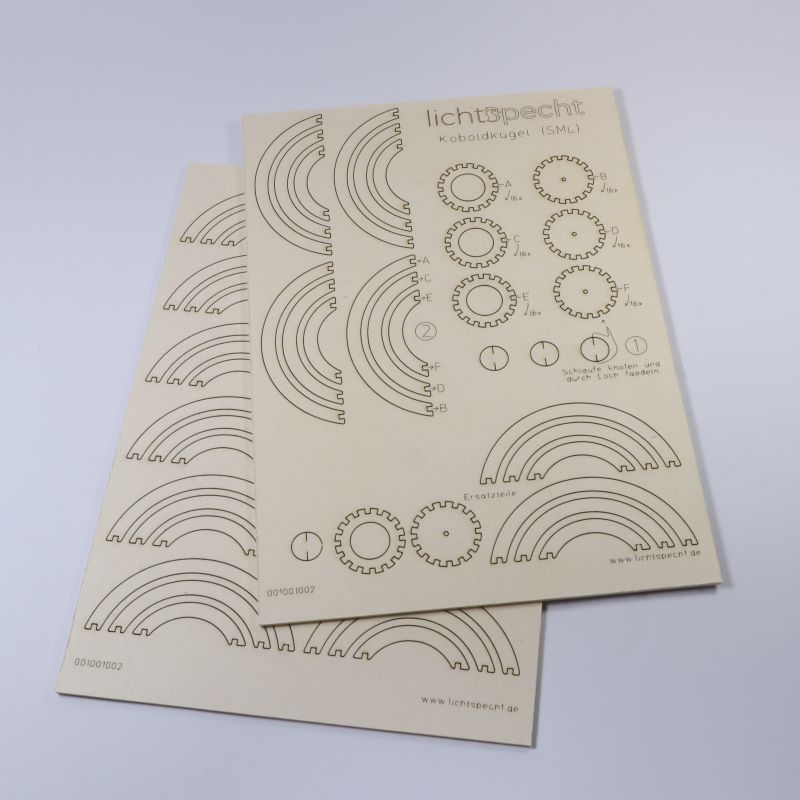 Übersicht des Bastelsets aus zwei A5 Pappen Bild 6